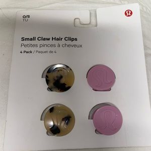 Small Lulu lemon hair clips pink and brown